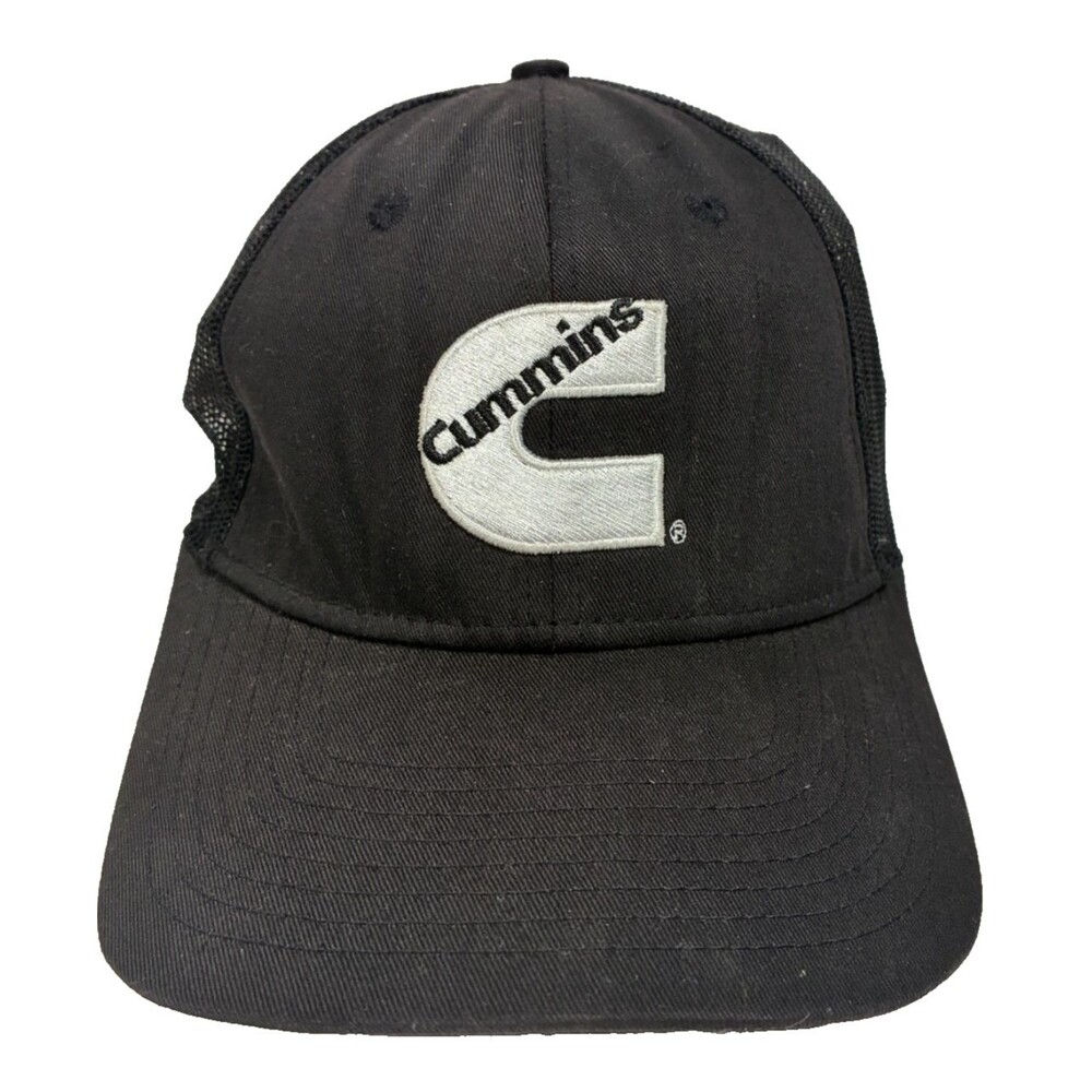Cummins Trucker Hat Black Embroidered C Logo Mesh Back Snapback OSFM
